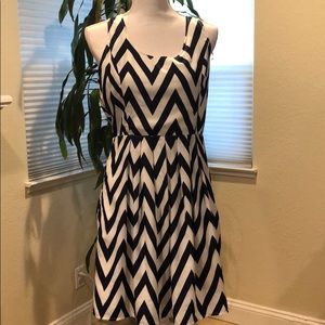 Chevron Navy Blue Dress